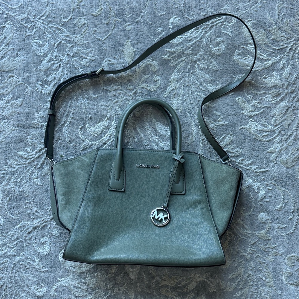 Michael Kors Olive Green Satchel Bag